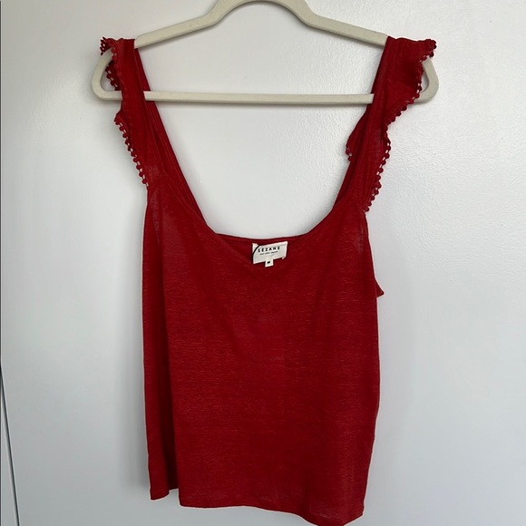 Sézane Poppy Red Tank Top (M) - Picture 2 of 9